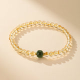 Bracelet Citrine et Jade Vert pour une déco de bureau inspirante - Biloria