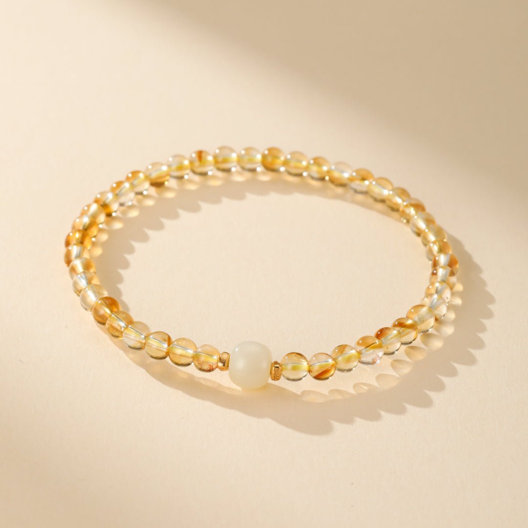 Bracelet Citrine et Jade Vert pour une déco de bureau inspirante - Biloria