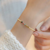Bracelet Citrine et Tourmaline Abondance Arc-en-Ciel - Biloria