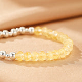 Bracelet Citrine Facettée et Argent 925 – Pierre de Joie - Biloria