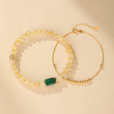 Bracelet Citrine Malachite pour l'Équilibre et la Sérénité - Biloria