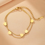 Bracelet Cœur Argenté en Acier Inoxydable - Bijou Amour - Biloria