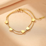 Bracelet Cœur Argenté en Acier Inoxydable - Bijou Amour - Biloria