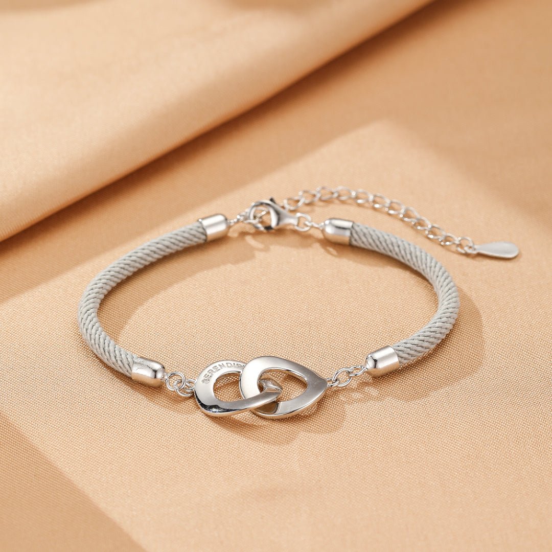 Bracelet Couple Argent 925 avec Gravure Personnalisée - Biloria