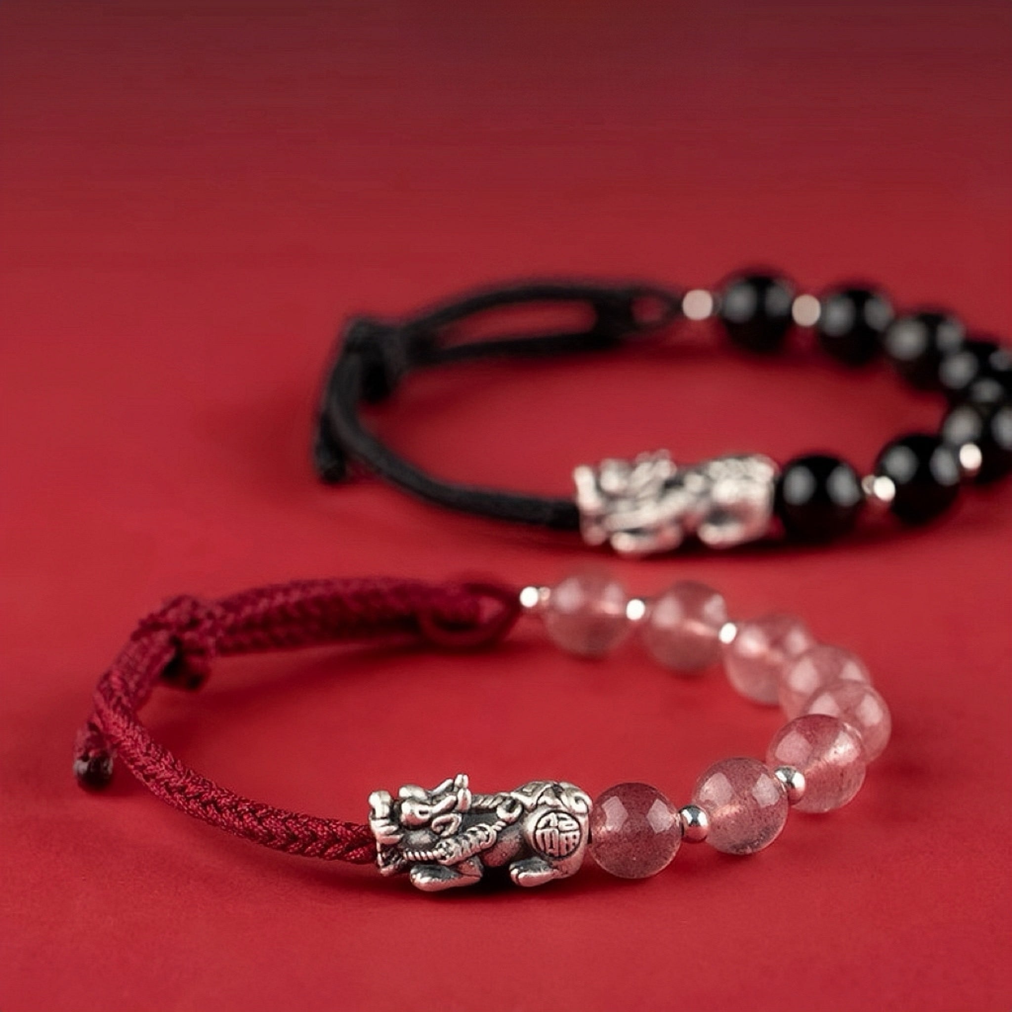 Bracelet Couple Pi Xiu - Union Sacrée en Fil Rouge - Biloria