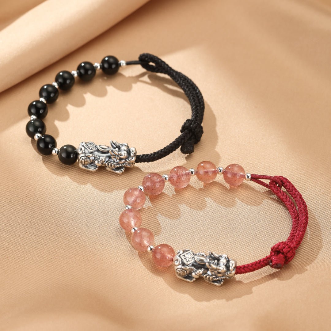 Bracelet Couple Pi Xiu - Union Sacrée en Fil Rouge - Biloria