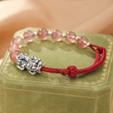 Bracelet Couple Pi Xiu - Union Sacrée en Fil Rouge - Biloria