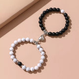 Bracelet Couple Pierre de Lave et Howlite – Union Solide - Biloria