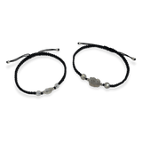 Bracelet Couple Pierre de Lune Labradorite Prospérité Argent - Biloria