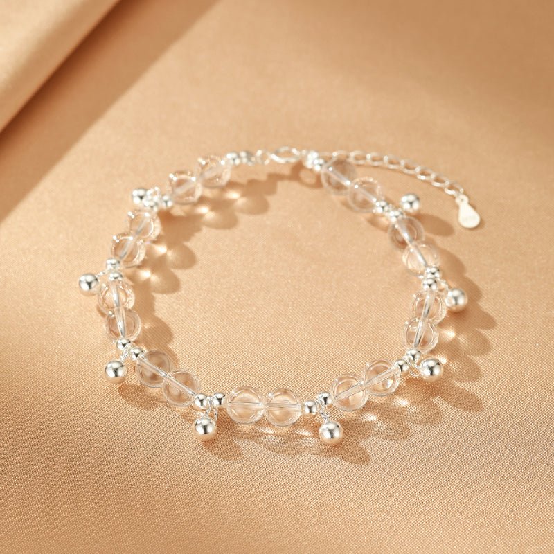 Bracelet Cristal de Roche Argent pour Femme – Pureté et Sérénité - Biloria