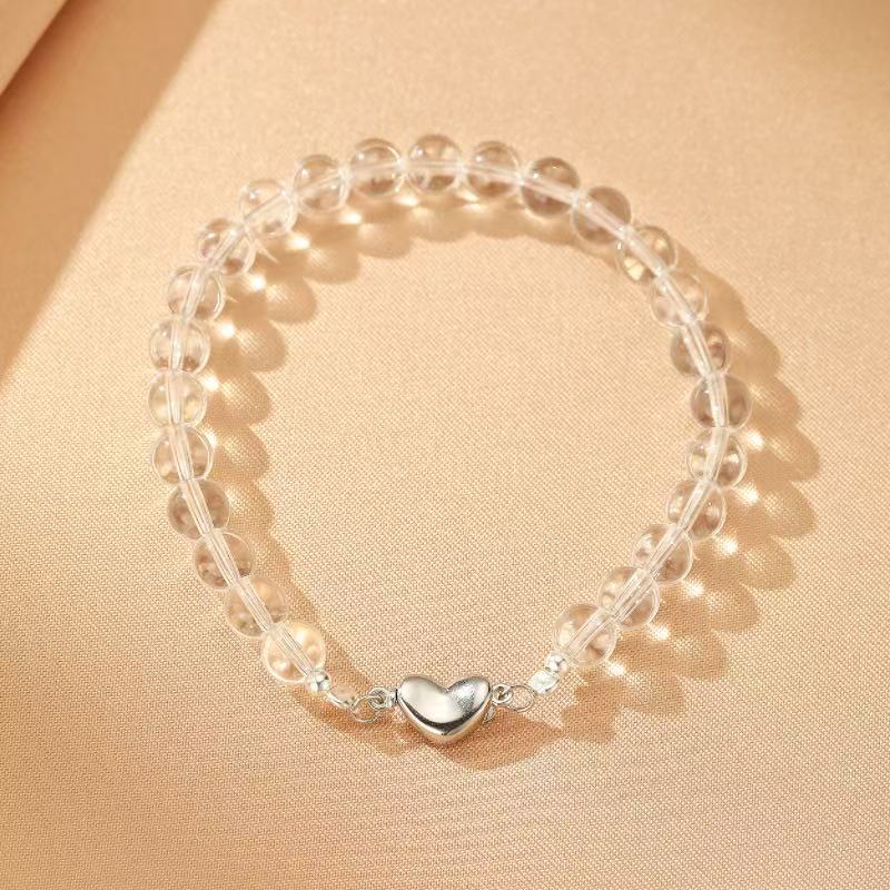 Bracelet Cristal de Roche Argent Pureté du Cœur - Biloria