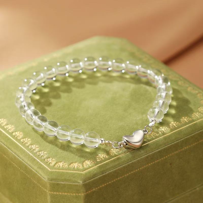 Bracelet Cristal de Roche Argent Pureté du Cœur - Biloria