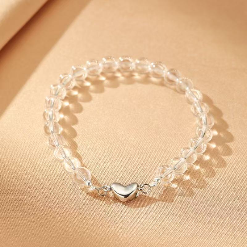 Bracelet Cristal de Roche Argent Pureté du Cœur - Biloria