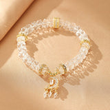 Bracelet Cristal de Roche avec Charm Lune et Étoiles - Biloria