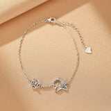 Bracelet Cristal de Roche Porte-Bonheur Ailé Argent S925 - Biloria