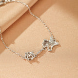 Bracelet Cristal de Roche Porte-Bonheur Ailé Argent S925 - Biloria