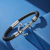Bracelet Cuir Ancre Homme – Bijou Tendance Bureau - Biloria