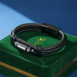 Bracelet Cuir Hématite Homme – Énergie Protectrice - Biloria