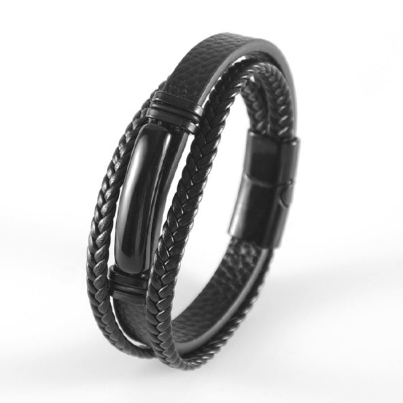 Bracelet Cuir Homme Pierre Naturelle Force Intérieure - Biloria