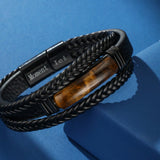 Bracelet Cuir Homme Pierre Naturelle Force Intérieure - Biloria