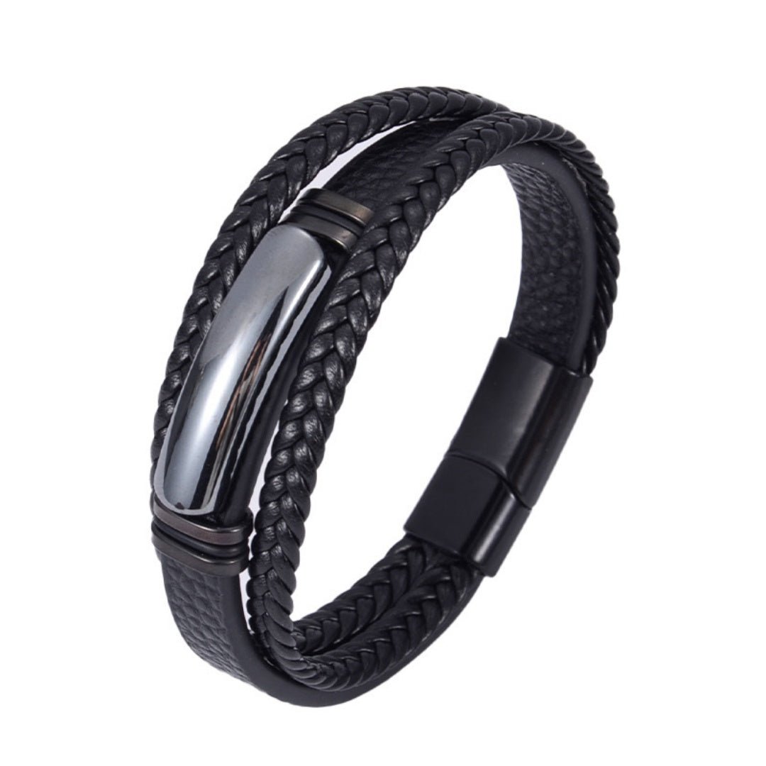 Bracelet Cuir Homme Pierre Naturelle Force Intérieure - Biloria
