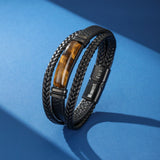 Bracelet Cuir Homme Pierre Naturelle Force Intérieure - Biloria