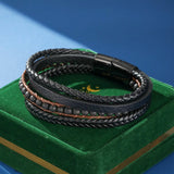Bracelet Cuir Pierre de Lave Homme – Ancrage et Force - Biloria