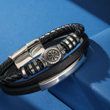 Bracelet Cuir Viking Vegvisir – Protection et Guidance - Biloria