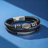 Bracelet Cuir Viking Vegvisir – Protection et Guidance - Biloria