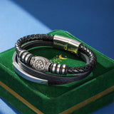 Bracelet Cuir Viking Vegvisir – Protection et Guidance - Biloria