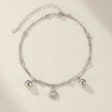 Bracelet de Cheville Coquillage Argent 925 – Bijou Marin - Biloria