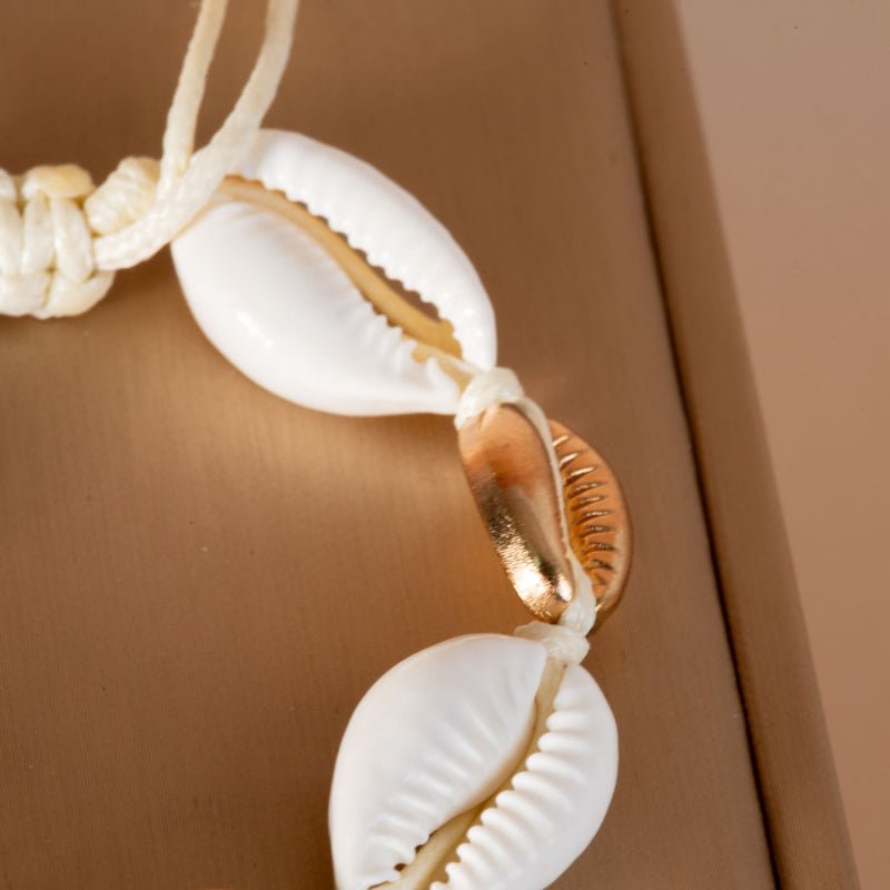 Bracelet de Cheville Coquillage avec Perle – Bijou Spirituel Océan - Biloria