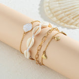 Bracelet de Cheville Coquillage – Caresse de l'Atlantide - Biloria