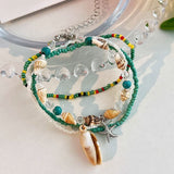 Bracelet de Cheville Coquillage Marée Tropicale Feng Shui - Biloria
