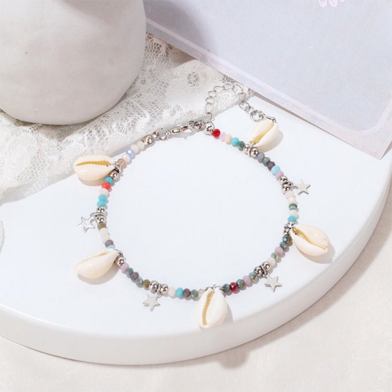 Bracelet de Cheville Coquillage – Rêve Marin : Protection et Intuition - Biloria