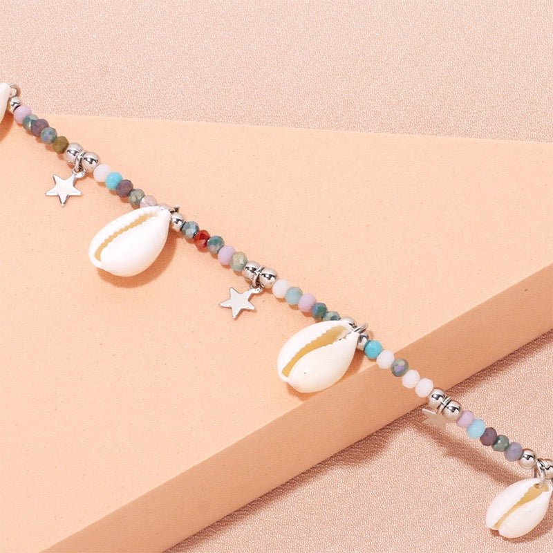 Bracelet de Cheville Coquillage – Rêve Marin : Protection et Intuition - Biloria