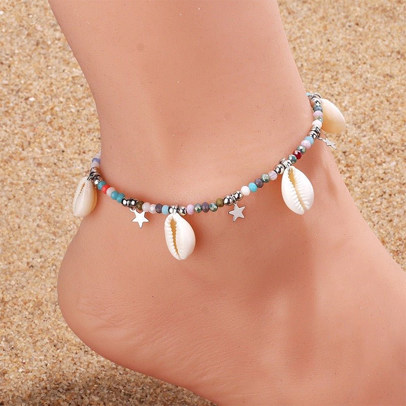 Bracelet de Cheville Coquillage – Rêve Marin : Protection et Intuition - Biloria