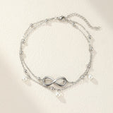 Bracelet de Cheville Infini Perle – Symbole de Renouveau - Biloria