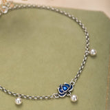 Bracelet de Cheville Lotus avec Clochette – Bijou Argent 925 - Biloria
