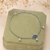 Bracelet de Cheville Lotus avec Clochette – Bijou Argent 925 - Biloria