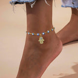 Bracelet de Cheville Mauvais Œil et Khamsa Protecteur - Biloria