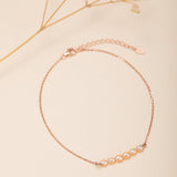 Bracelet de Cheville Perle Fine Ajustable Argent - Biloria