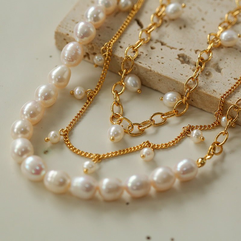 Bracelet de cheville perle plaqué or pour femme - Biloria
