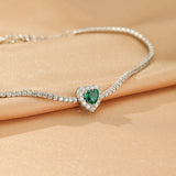 Bracelet Émeraude Argent 925 – Bijou Pierre Naturelle - Biloria