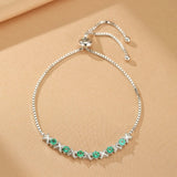 Bracelet Émeraude Grâce Florale en Argent S925 – Élégance et Sérénité - Biloria