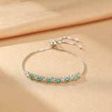 Bracelet Émeraude Grâce Florale en Argent S925 – Élégance et Sérénité - Biloria