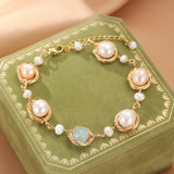 Bracelet en Aigue-marine et Perle – Bijou Tendance Bureau - Biloria