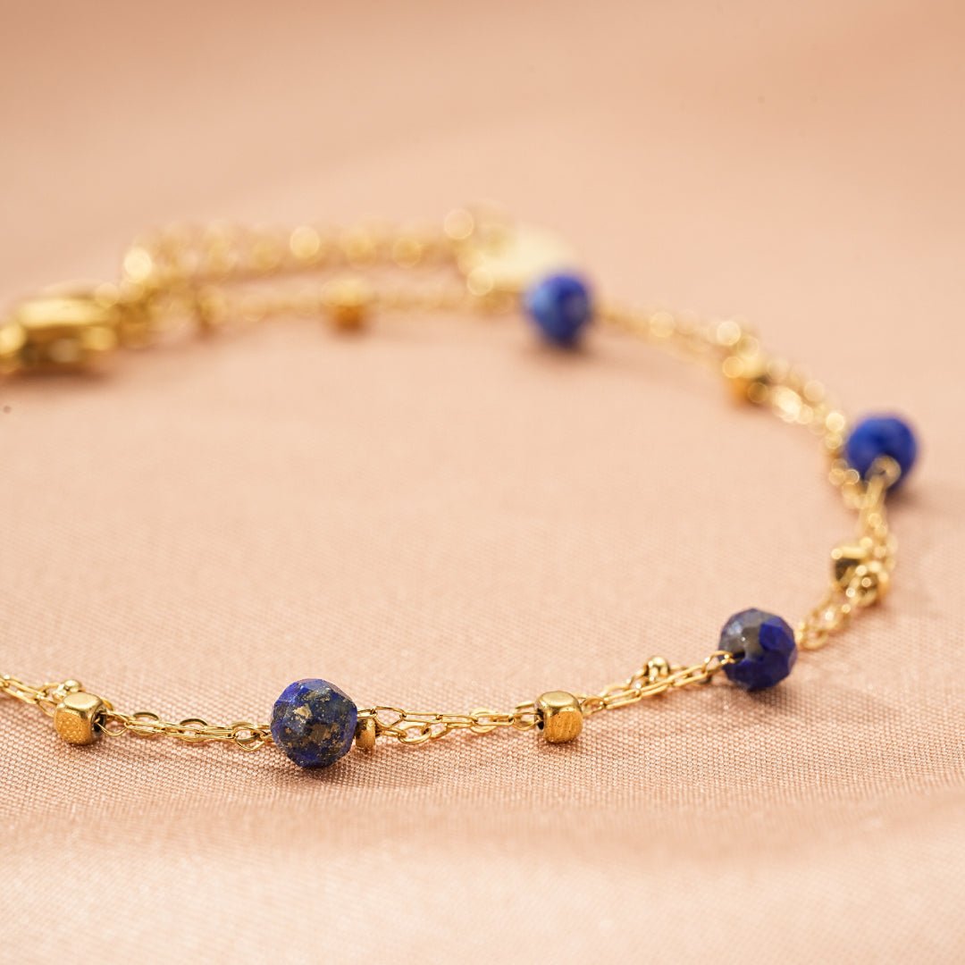 Bracelet en Amazonite et Lapis Lazuli – Bijou Féminin Constellé - Biloria