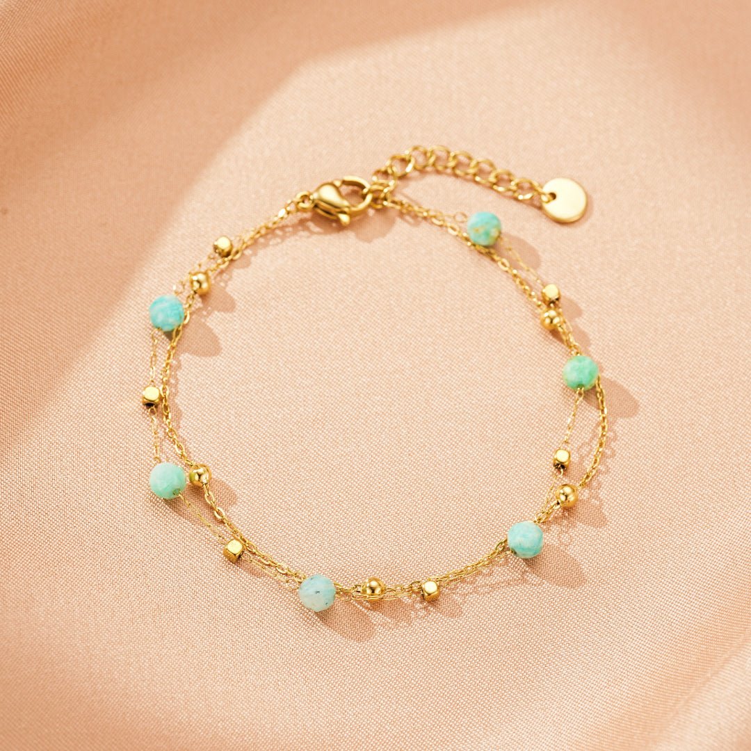 Bracelet en Amazonite et Lapis Lazuli – Bijou Féminin Constellé - Biloria