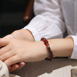 Bracelet en Grenat 3mm Triple Rangée pour Bien-être - Biloria